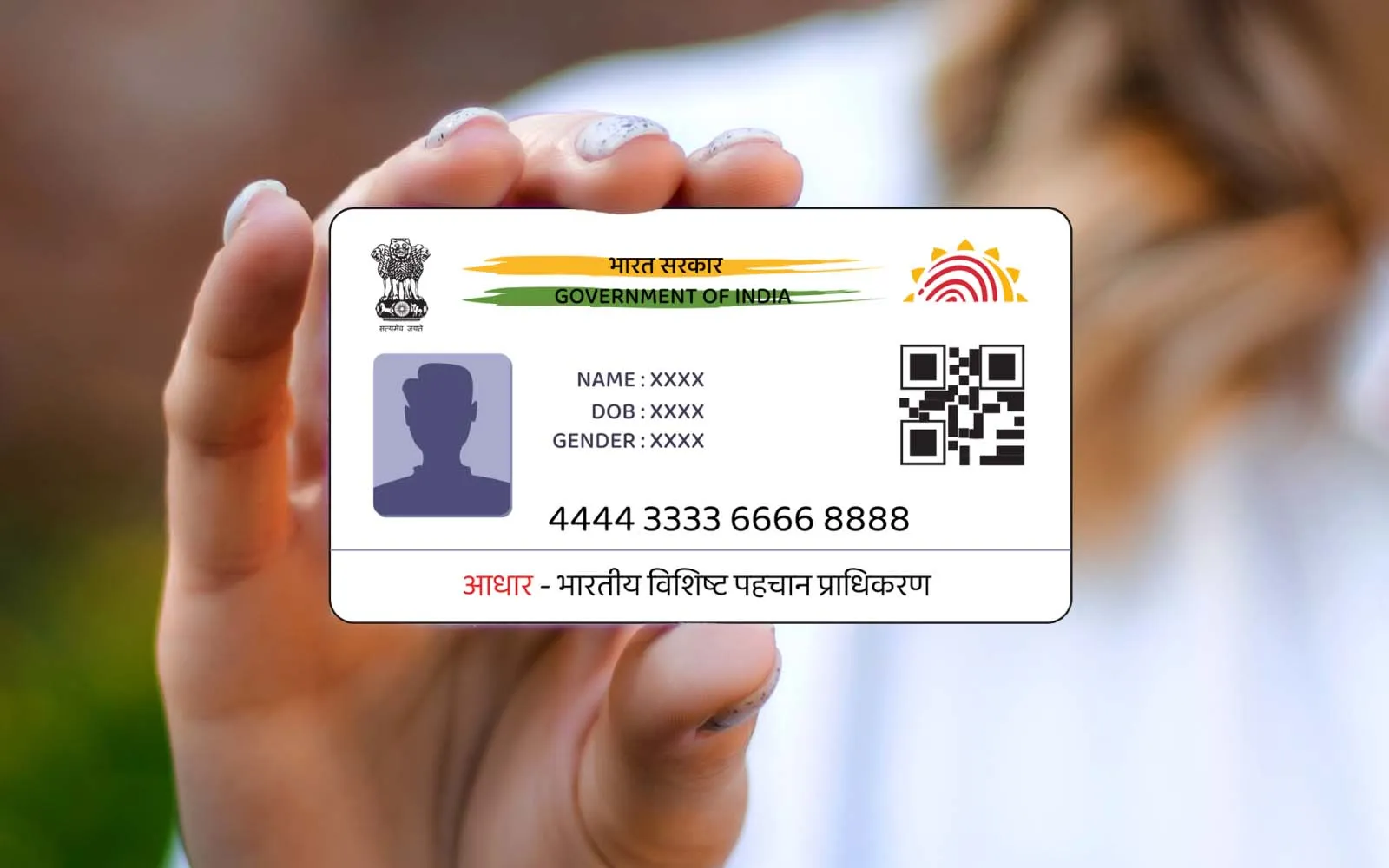 Picture of an Adhaar Card